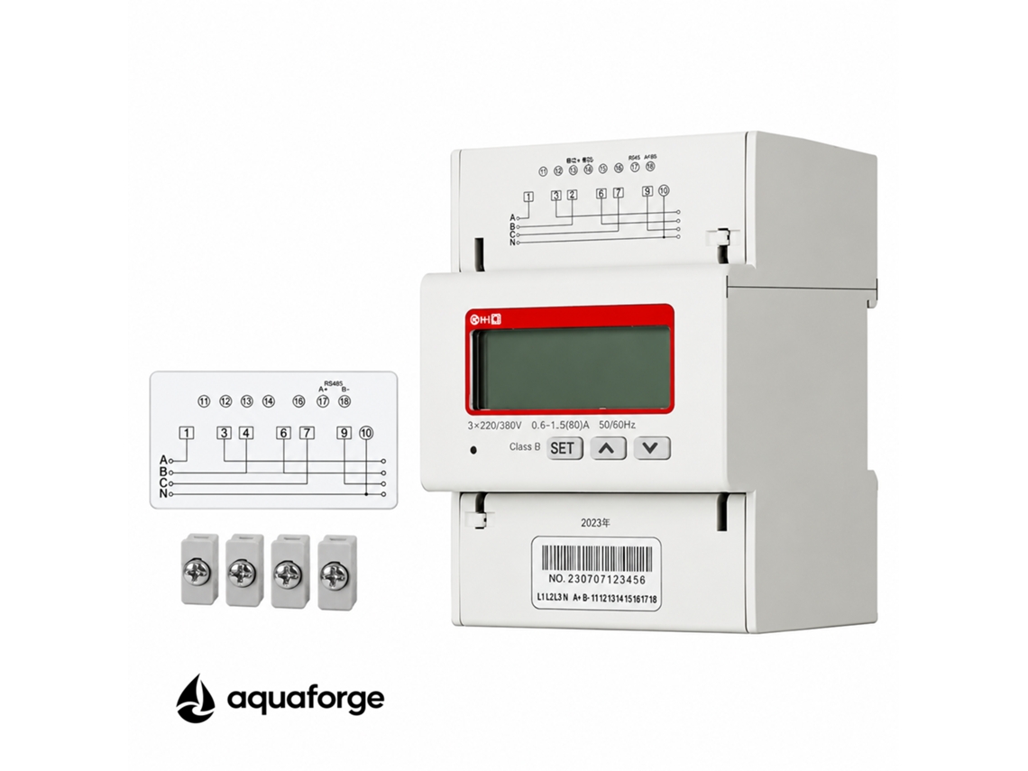 Medidor Elétrico Aquaforge Dtsu6606v, 380v, 5(80)a