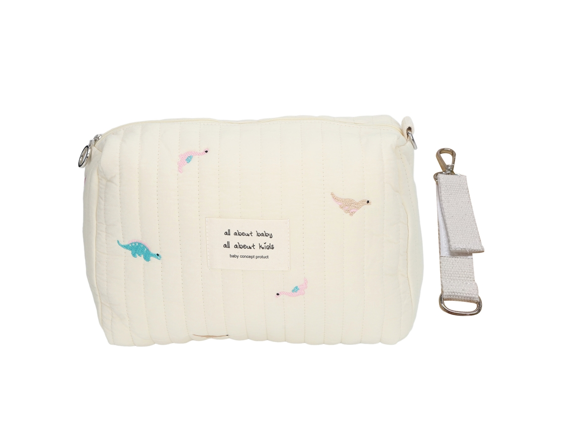 Primerox saco Organizador para Bolsa de Fraldas Algodão com Bordado Grande Capacidade para Carrinho de Bebê