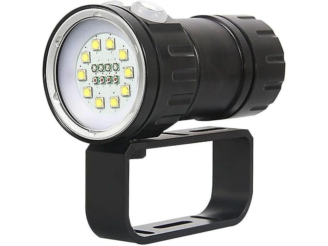 Tocha Subaquática De Mergulho De 7 Modos 80m Ângulo De Feixe Amplo À Prova Dágua 12000lm 10x Branco Xml2 4x Xpe Vermelho R5 4x Xpe Azul R5 Yunzii