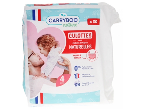 CARRYBOO Cueca Natural 30 Cueca Tamanho 4 8-15 kg
