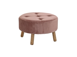 Repousa-Pés DKD HOME DECOR (Natural - Madeira - 61 x 61 x 38 cm)