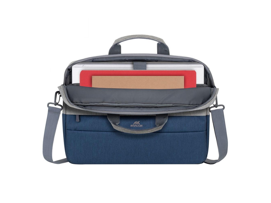 Rivacase 7532 Mala para Portáteis 39.6 Cm 15.6" Pasta Azul Cinzento