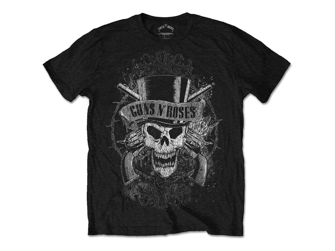 T-Shirt GUNS N ROSES Faded Skull L