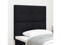 Cabeceira Button Tufted Preta 90 Cm Em Tecido Lovely Home