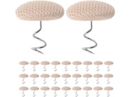 Healifty 30-pinos Giratórios Para Estofamento, Design Espiral, Aço Inoxidável E Tecido, Antiderrapantes Para Móveis E