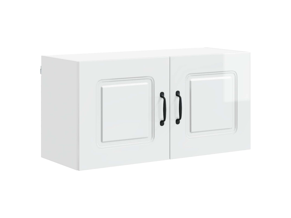 Vidaxl Painel De Lava-louça Kalmar Branco Brilhante 80 X 31 X 40 Cm