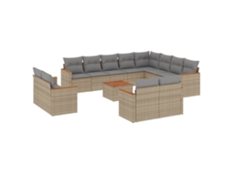 Garden Sofa Set, Garden Sofa Sets Vidaxl Bege Rattan / Vime (n/a)