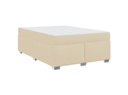 Estrutura da Cama com Colchão Creme Tecido MAISON EXCLUSIVE 160x200 cm