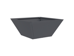 Conjunto 1 Decoração Para Jardim Vidaxl Antracite Aço (35 X 35 X 15 Cm)
