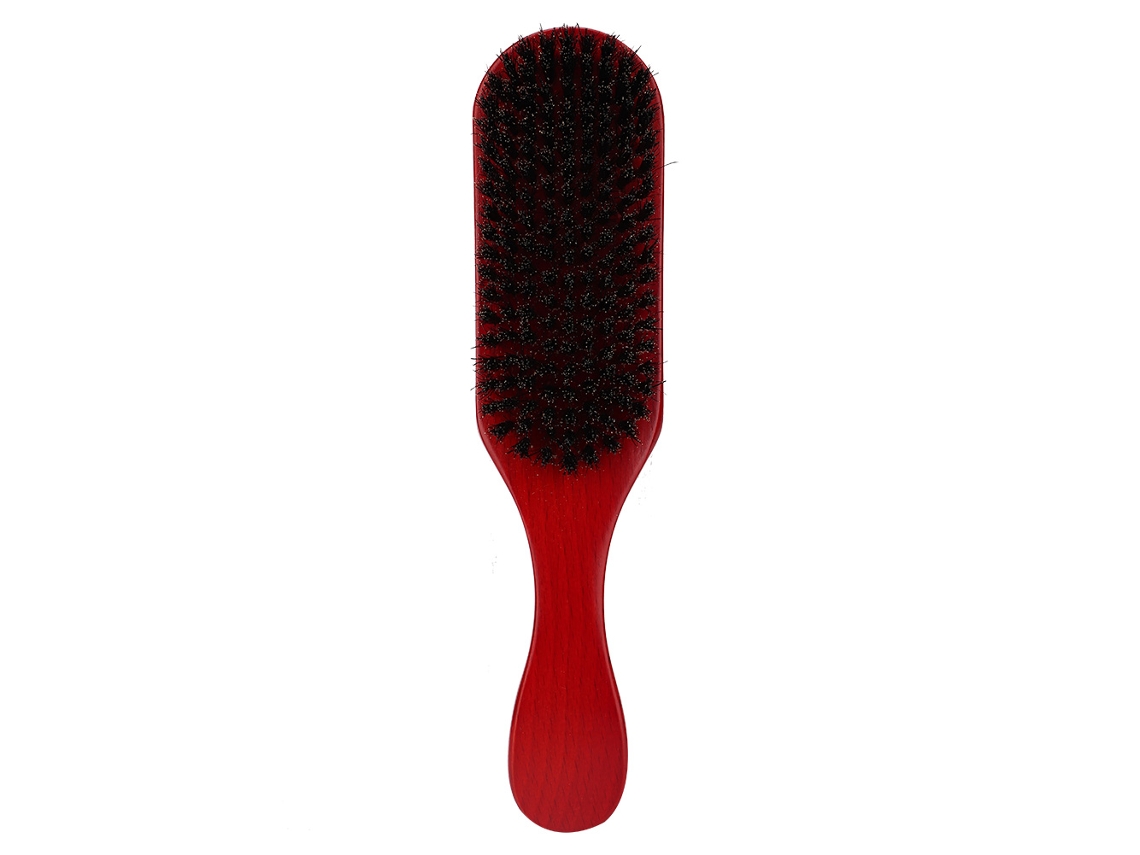 Pente De Madeira Profissional Para Cabelo, Barba E Bigodes Com Bristas Suaves E Cabo Confortável (vermelho)