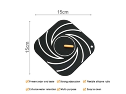 2 Unidades Tampa Anti-odor Ralo, Vedante De Piso Em Silicone Para Banheiro E Cozinha Black