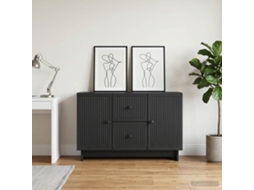 Vidaxl Buffet Com Gaveta Preto 89 X 34,5 X 60 Cm Derivados De Madeira