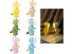 Conjunto De 6 Mini Abajures Em Formato Dinossauro, Com Design De Animais Fofos, Pequeno Abajur Portátil, Pequeno Abajur