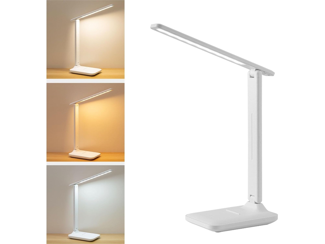 Luminária De Mesa Led Haofy, Proteção Para Os Olhos, 3 Modos De Cor, Luz De Leitura Com Intensidade Ajustável