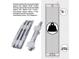 Laxiscreed Coroas Telescópicas Pesadas Com Buffer Silencioso E Extensão Total Para Armários De Cozinha, 22 Polegadas Em Metal