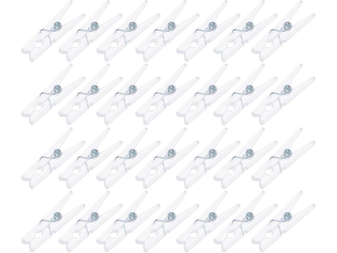 Uonlytech Conjunto De 100-mini Clips Transparentes Para Fotos E Roupas, Multiuso Em Pc E Aço, Para Artesanato Diy E