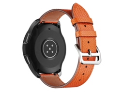 Bracelete de Couro Genuíno 22Mm Liberação Rápida Ajustável para Xiaomi Youpin Haylou Rt/Rt2/Gst/Gs/Rs3 Laranja
