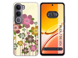Capa Tumundosmartphone De Silicone Para Vivo Y31 5g / Y21d Com Desenhos De Flores Da Primavera