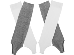 De 2 Pares De Polainas De Balé Tricotadas Para Mulheres E Meninas, Com Meias Antiderrapantes, Estilo Clássico.