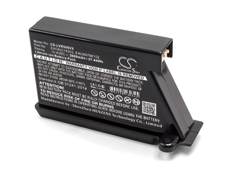 Bateria de íon-lítio vhbw 2600mAh (14,4V) para aspirador de pó robô Home Cleaner LG HomBot VR1012W, VR1013RG, VR1013WS, VR1015V, VR1027R, VR1