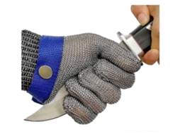 Guantes Resistentes Al Corte com Malha de Aço Inoxidável para Açougue Trabalho Seguro Cortar Carne Peixe Tamanho M 2 Unidades
