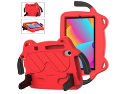 Capa Rígida Eva‑pc Ice‑baby Anti‑choque Halinuia, Cor Vermelho + Preto Para Tcl Tab 8 Le 2023 /tab 8 2022