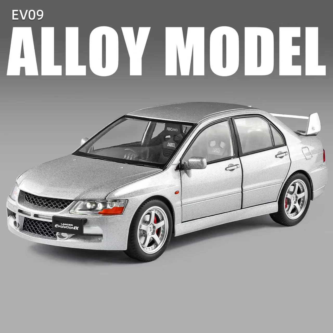 (prata) Miniatura De Carro Modificado Em Escala 1:24, Feita Em Metal Fundido, Com Efeitos Sonoros E Luminosos - Brinquedo Infantil