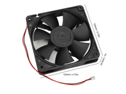 Laxiscreed Ventilador 12v Com Dois Rolamentos Axiais Para Exaustão E Circulação De Ar