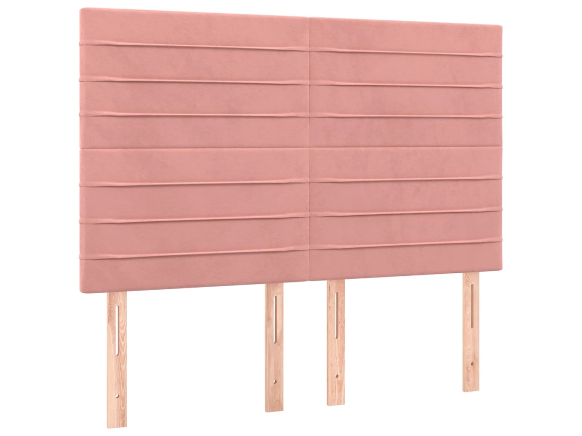 Cabeceira Rosa 144x5x118/128 Cm Veludo MAISON EXCLUSIVE