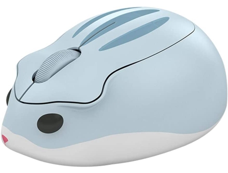Rato Sem Fio De 2,4 Ghz Bonito Forma De Hamster Menos Ruído Portátil Móvel Óptico 1200 Dpi Mouse Usb Mouse Sem Fio Para Computador Portátil Computador Notebook Macbook Crianças Presente Menina (Azul)
