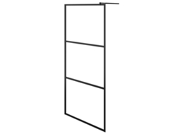 Divisória de Chuveiro com Vidro Transparente 80x195 Cm Preto MAISON EXCLUSIVE