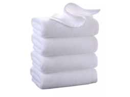 Toalha de Banho Absorvente de Algodão Macia e Suave para a Pele, Ideal para Casa, Hotel e Salão de Beleza, Branca BRILVIBERA