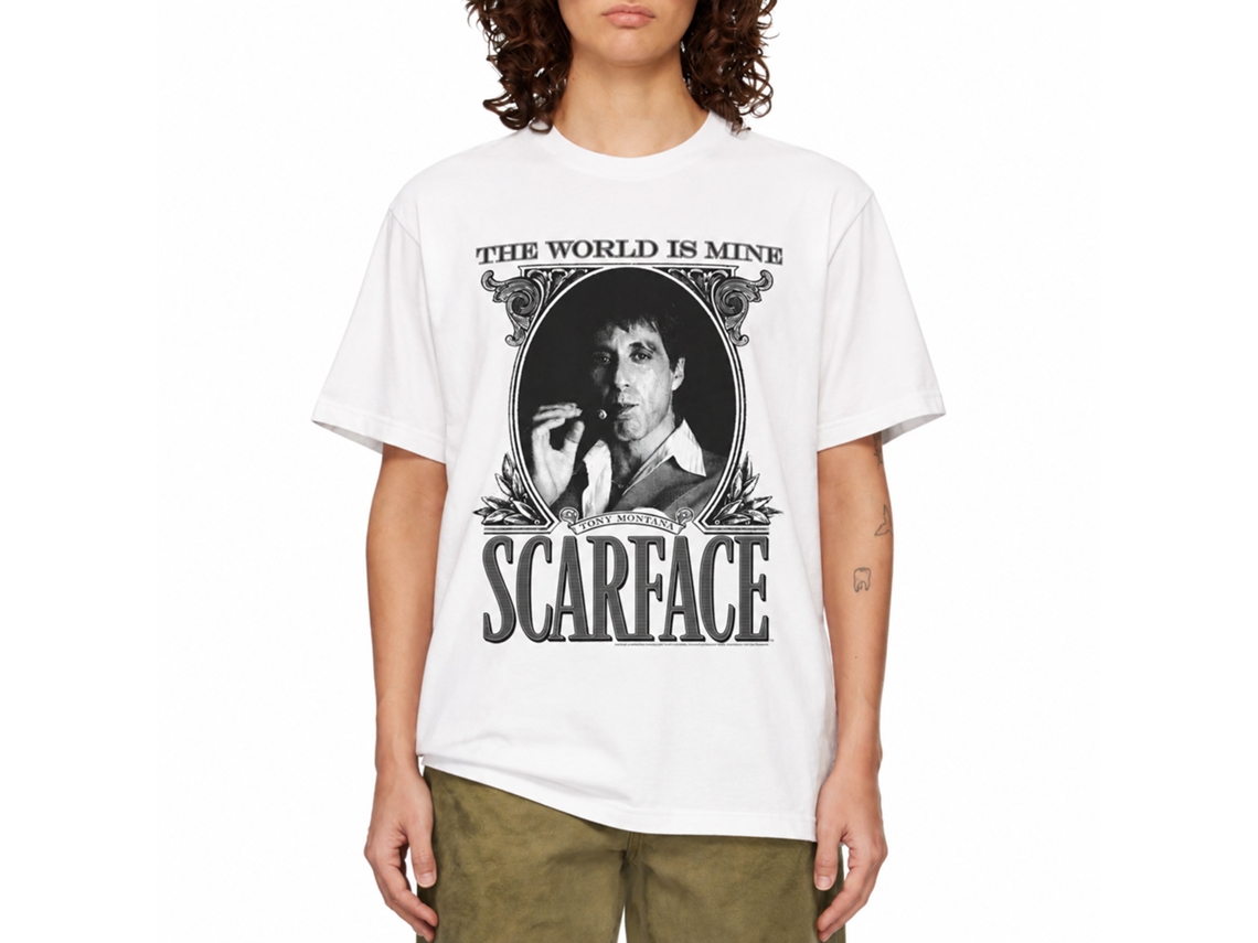 Rockinstone Scarface Movie Dollarface White Adult T-shirt Size:m