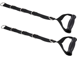 Faixas De Resistência Com Alças Aço Inoxidável Para Treinamento Força, Conjunto 2 Peças, Pretas, Resistentes E