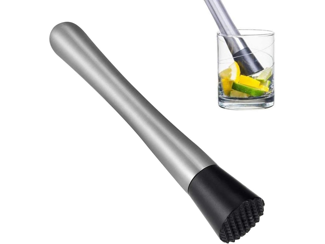 Socador De Coquetéis Xinlie Em Aço Inoxidável, Utensílios Para Coquetéis, Para Bebidas, Crie Sabor, 21cm (máximo)