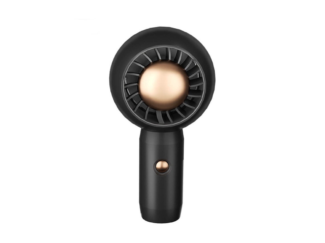 Ventilador Mini Sem Lâmina Usb Portátil 1800mah Preto
