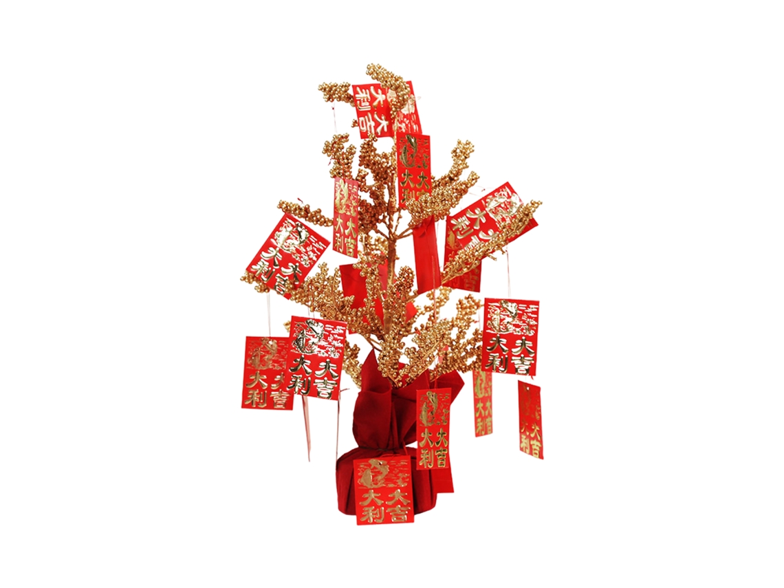 Laxiscreed Árvore De Fruta Golden Envelope Para Decoração De Ano Novo E Sorte No Interior