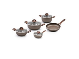 Trem de Cozinha CELAR Soft 5 Peças (Outlet Caixa Aberta - Anti-Aderente e Apto para Indução - Sem Pfoa - Moka)