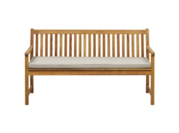 Banco De Jardín Con Cojín Beliani Vivara De Madera De Acacia Certificada Marrón 160x61x88