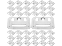 Conjunto De 100 Fivelas Prateadas Para Painéis De Parede Em Aço Inoxidável.