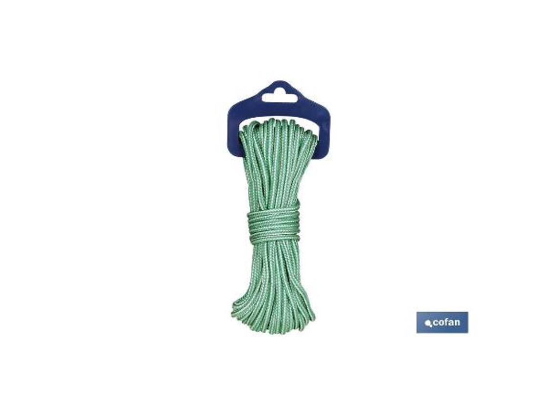 Blister madeja crdon poli 5mm 20m bco/verde