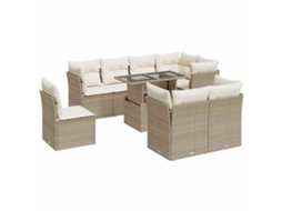 Garden Sofa Set, Garden Sofa Sets Vidaxl Bege Rattan / Vime (n/a)