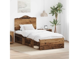 Vidaxl Estrutura Da Cama Com Cabeceira Madeira Antiga 75 X 190 Cm