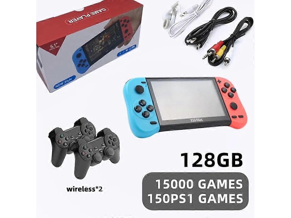 X50 Max 5.1 Polegadas Portátil Game Player Com Suporte Para Saída De Tv Retro Console De Videogame Portátil Para Ps1 Gba Ly Ebike
