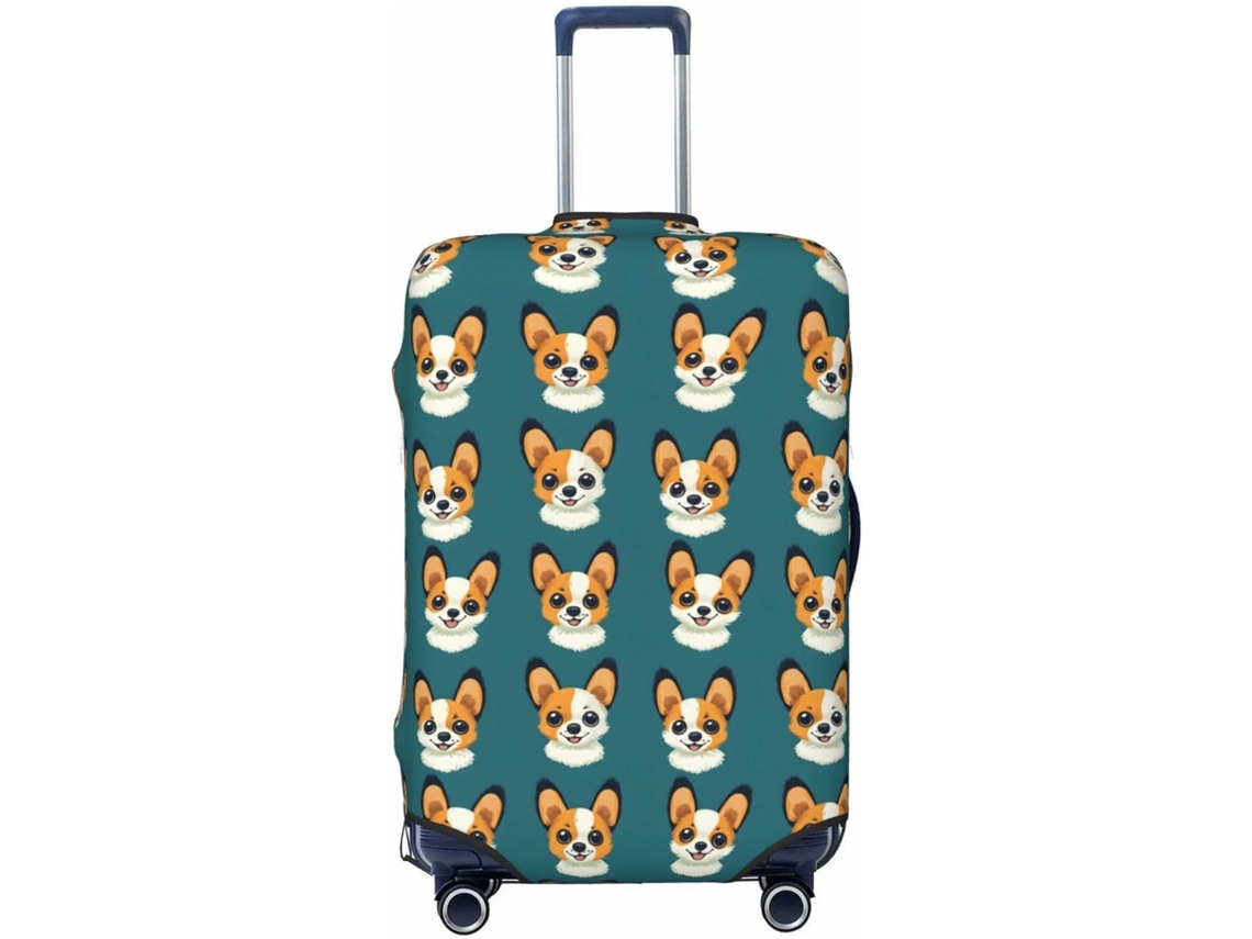 Capa Protetora para Mala Novastar Macia com Estampa de Cachorrinho 1 Cm Tecido Poliéster Férias Viagens