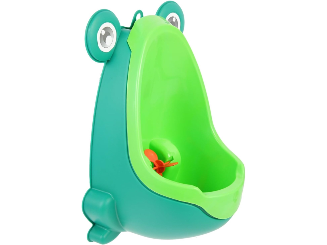 Mictório de Plástico para Meninos com Estampa de Sapo, Fixado na Parede e com Divisória Fácil de Limpar, CHABERLU