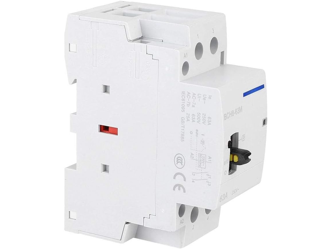 Disjuntor Diferencial Residual Bch8-63m Ca Com Controle Manual, Contator E Protetor De Fuga De Corrente, Circuito