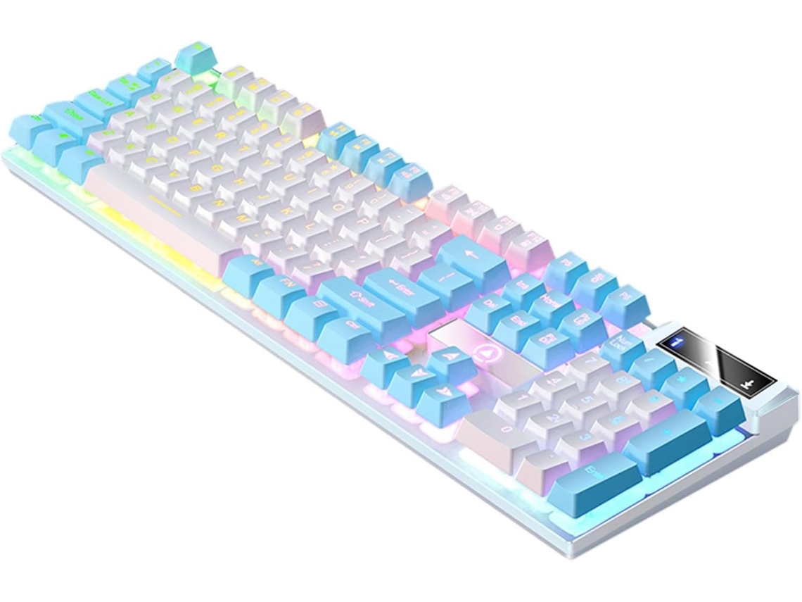 Teclado Mecânico Com Fio Para Computador Com 104 Teclas.