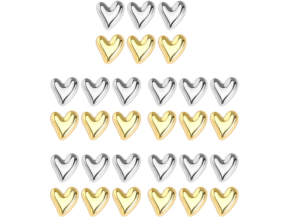 Tachinhas Decorativas em Plástico e Metal, Embalagem de 36 Unidades, para Quadros de Cortiça e Paredes, Ideais para