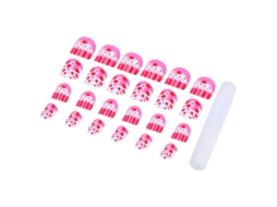 Unhas Adesivas (carinha Sorridente Com Bolinhas, Removíveis E Usáveis) Eoocoo